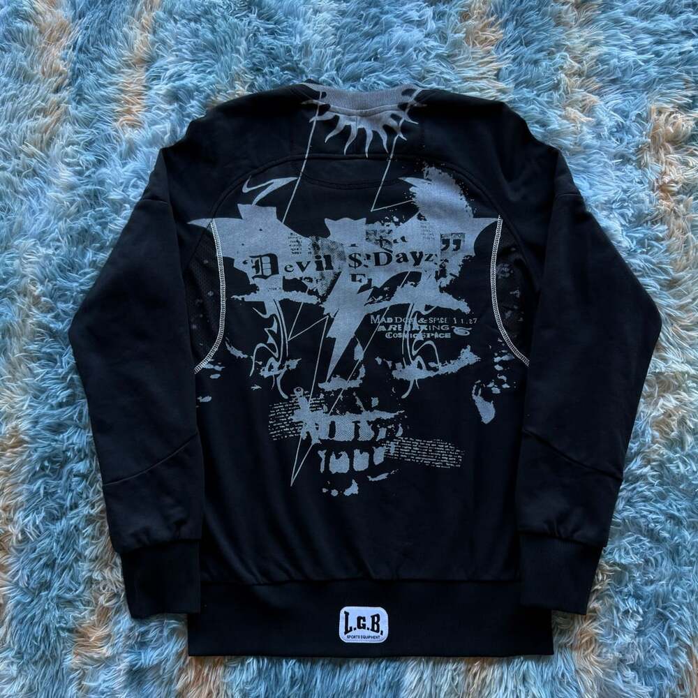 l.g.b. (lgb) Devil's Dayz Black Graphic Crewneck Sweatshirt